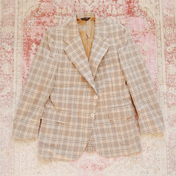 Clipper Craft Other - Clipper Craft, Vintage Plaid Tan Men’s Blazer